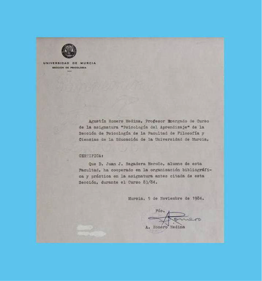Certificado Agustín Romero